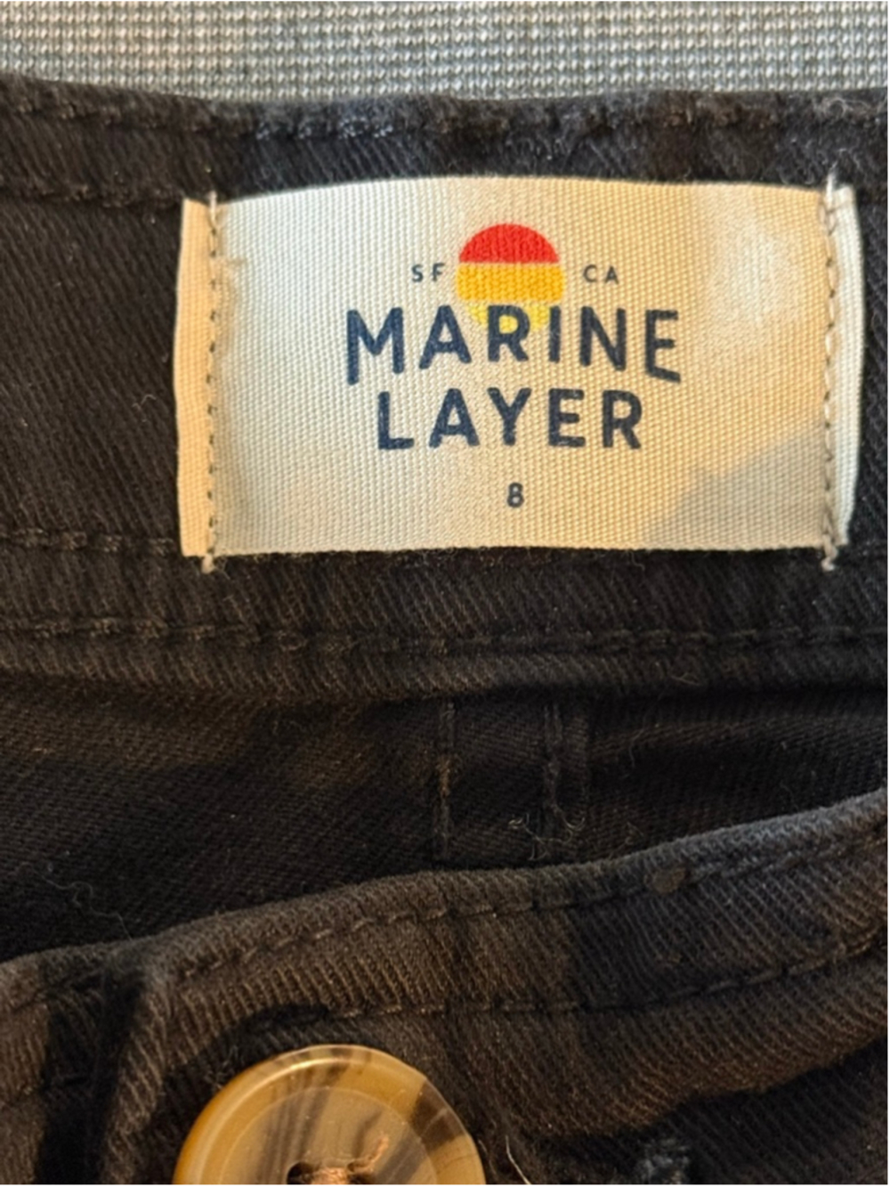 Marine Layer Bridget Slim Wide Leg Crop Pants navy size 8 - Picture 8 of 8